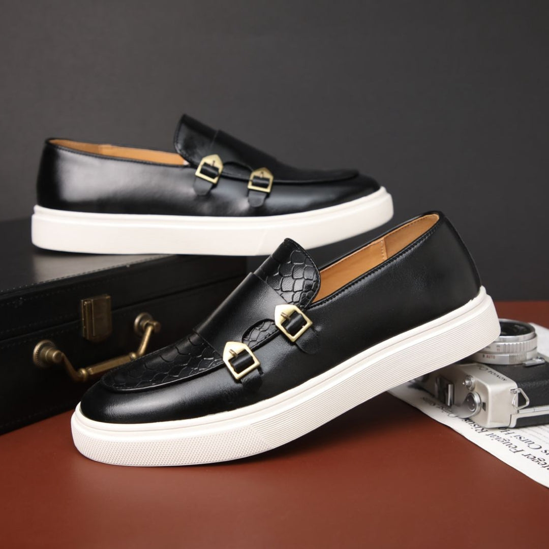 Sorrento Double Leather Loafers - Ferruccio Mancini Collection