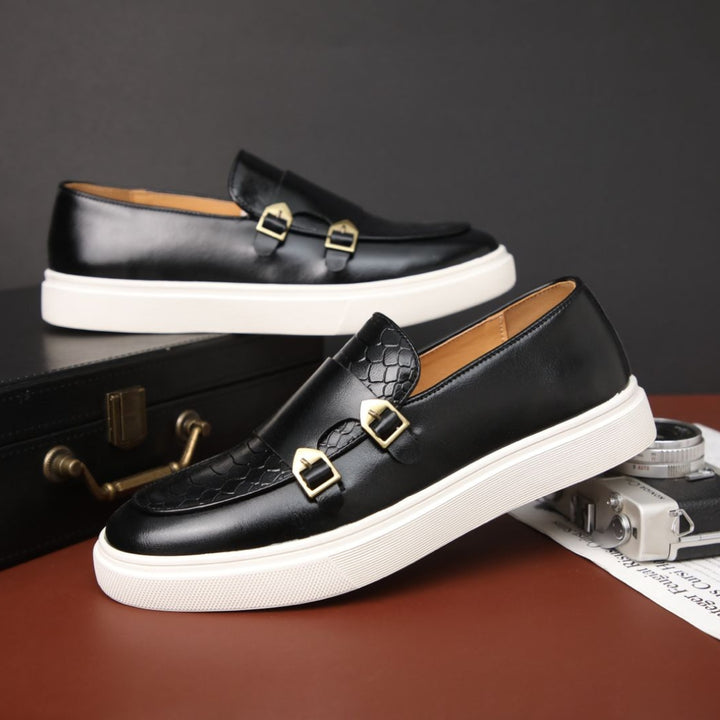 Sorrento Double Leather Loafers - Ferruccio Mancini Collection