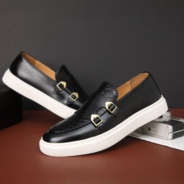 Sorrento Double Leather Loafers - Ferruccio Mancini Collection