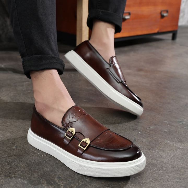Sorrento Double Leather Loafers - Ferruccio Mancini Collection