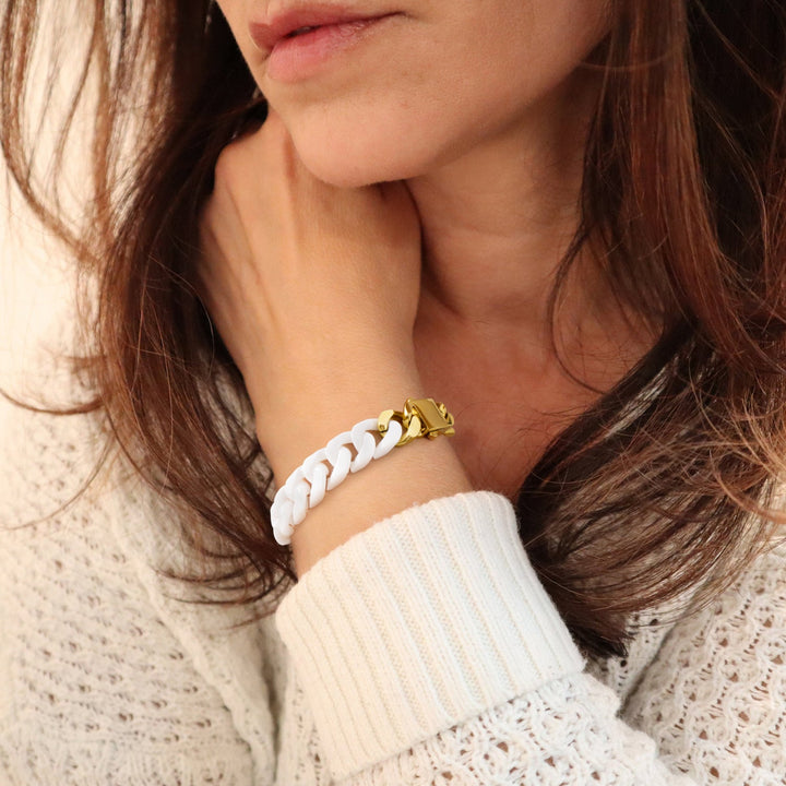 Alabaster Link Bracelet/Necklace