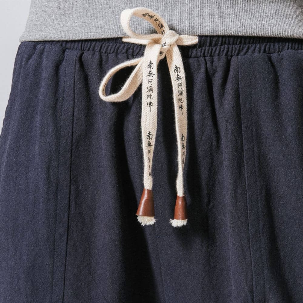 Aokumo - Cotton Harem Pants - Navy Blue