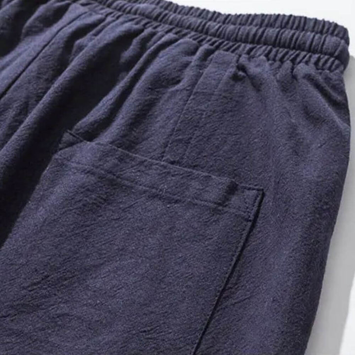 Aokumo - Cotton Harem Pants - Navy Blue