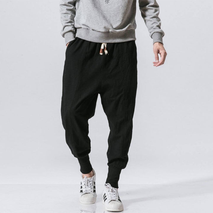 Aokumo - Cotton Harem Pants - Navy Blue