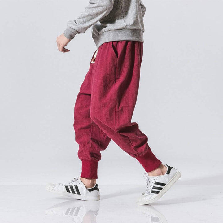 Aokumo - Cotton Harem Pants - Navy Blue