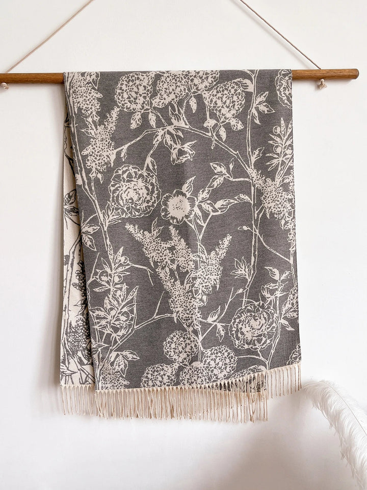 Monet Botanical Cashmere Shawl Drape