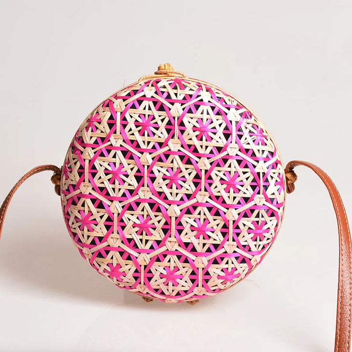 Florabelle Woven Bamboo Sling Bag