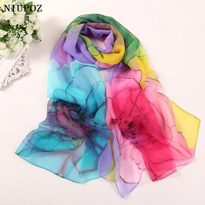 Petal Whispers Chiffon Scarf