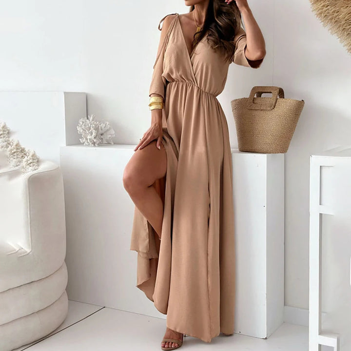 Monaco Plunge Neck Gown