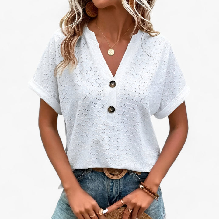 Summer Ease Henley Blouse